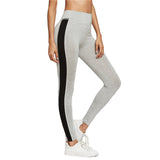 SHEIN Contrast Panel Side Heather Knit Leggings Color Block Workout Leggings Fitness Clothing New Women Leggings - LEGGINGS 'N' THINGS