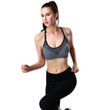 Women Sport Bra Running Gym Yoga Fitness Padded Tank Stretch Workout BU L - LEGGINGS 'N' THINGS