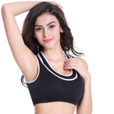 Women Padded Bra Sport Running Yoga Top Fitness Workout Tops Tank Black/L - LEGGINGS 'N' THINGS