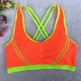 Women Yoga Fitness Stretch Workout Tank Top Seamless Racerback Padded Sports Bra - LEGGINGS 'N' THINGS