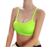 Women Lady Sports Yoga Athletic Solid Wrap Chest Strap Vest Tops Bra BK - LEGGINGS 'N' THINGS