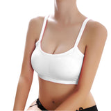 Women Lady Sports Yoga Athletic Solid Wrap Chest Strap Vest Tops Bra BK - LEGGINGS 'N' THINGS