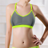 Women Lady Sports Yoga Athletic Solid Wrap Chest Strap Vest Tops Bra BG - LEGGINGS 'N' THINGS