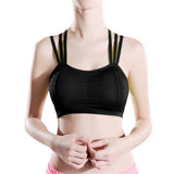 Women Lady Sports Yoga Athletic Solid Wrap Chest Strap Vest Tops Bra BG - LEGGINGS 'N' THINGS