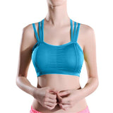 Women Lady Sports Yoga Athletic Solid Wrap Chest Strap Vest Tops Bra BG - LEGGINGS 'N' THINGS