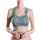 Women Lady Sports Yoga Athletic Solid Wrap Chest Strap Vest Tops Bra BG - LEGGINGS 'N' THINGS