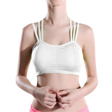 Women Lady Sports Yoga Athletic Solid Wrap Chest Strap Vest Tops Bra BG - LEGGINGS 'N' THINGS