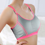 Women Lady Sports Yoga Athletic Solid Wrap Chest Strap Vest Tops Bra BK - LEGGINGS 'N' THINGS