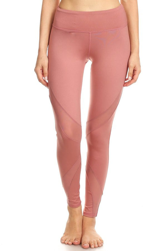 Cutout Mesh Panel Legging - LEGGINGS 'N' THINGS