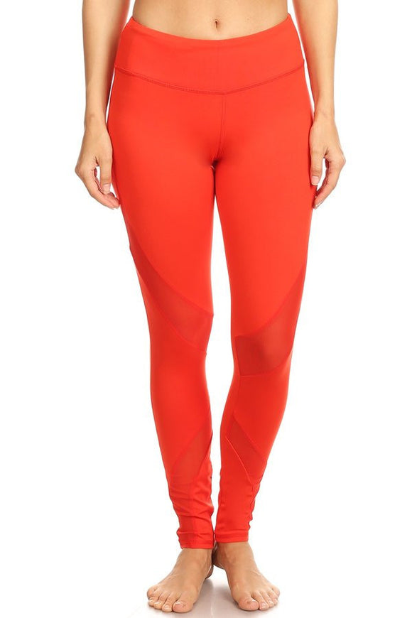 Cutout Mesh Panel Legging - LEGGINGS 'N' THINGS