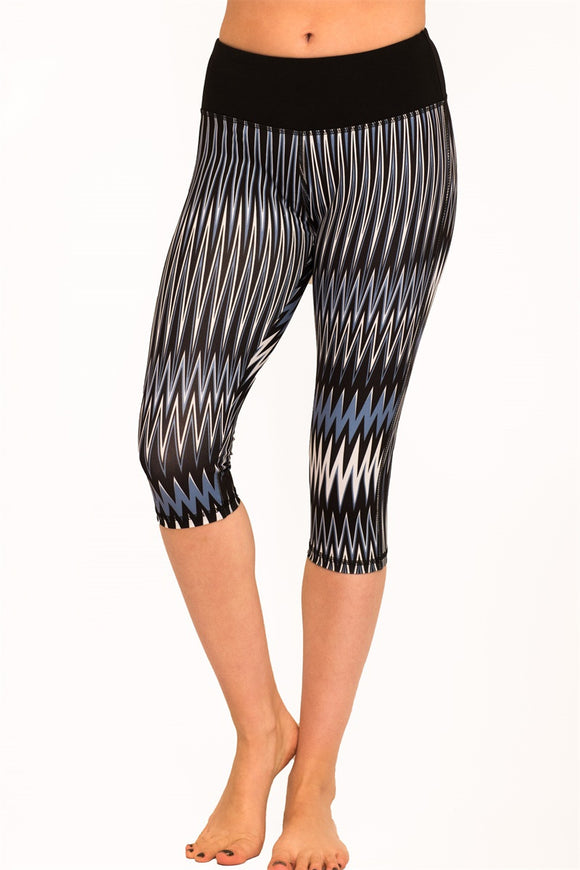 TheFreeYoga Wave Printed Capri - LEGGINGS 'N' THINGS