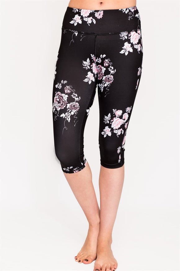 High Performance Printed Capri - LEGGINGS 'N' THINGS