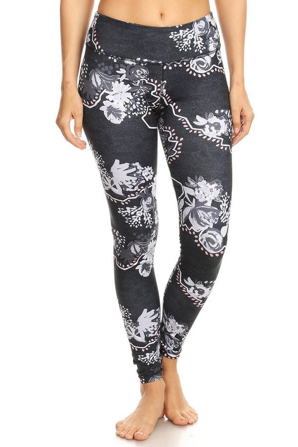 High Quality hi-rise printed legging - LEGGINGS 'N' THINGS